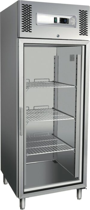 Pro Tiefkühlschrank mit 1 Glastür GN2/1 740x830x2010 mm
