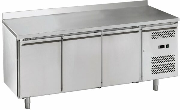 Eco Kühltisch mit Aufkantung und mit 3 Türen, Monoblock GN1/1 1795x700x850mm