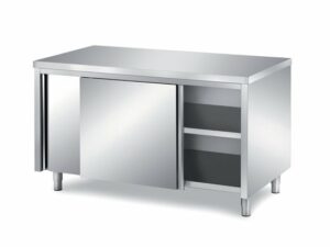 Arbeitsschrank mit Schiebetüren und ohne Aufkantung 1000x700x850mm