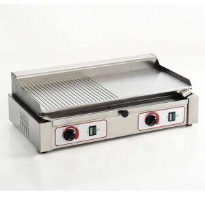 Pro Grillplatte Chromat einseitig gerillt 580x320x190 mm (doppel)