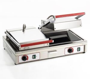 Pro Kontaktgrill Chrom, Glas  630X460X200 mm (doppel)