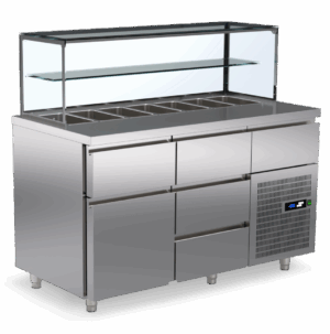 Pro Saladette mit 6 Schubladen 1400x700x1400mm