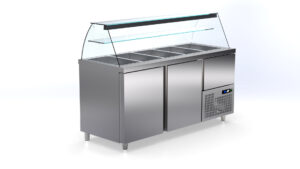 Pro Saladette mit 3 Türen (2x Gross & 1x klein) 1740x700x1250mm