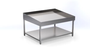 Edelstahl Fisch-Vitrine mit Unterboden 1000x1200x800(900)mm