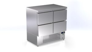 Pro Fisch-Kühltisch mit 4 Schubladen 940x700x1100mm