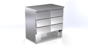 Pro Fisch-Kühltisch mit 6 Schubladen 940x700x1100mm