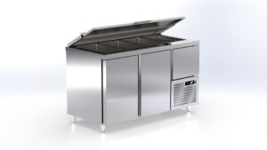 Pro Saladette mit 3 Türen (2x Gross & 1x klein) GN1/1 1410x700x870mm