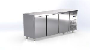 Pro Bäckerei-Tiefkühltisch mit 3 Türen 2080x800x870mm