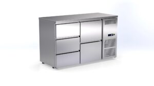 Pro Bar-Kühltisch mit 5 Schubladen 1550x700x1000mm