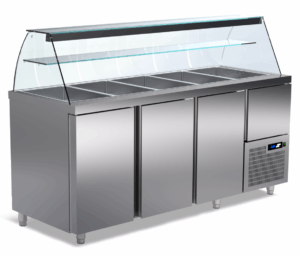 Pro Saladette mit 4 Türen (3x Gross & 1x klein) 1880x700x1250mm