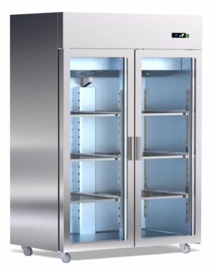 Pro Tiefkühlschrank mit 2 Glastüren 1170x835x2090 mm