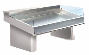 Edelstahl Fisch-Vitrine 1000x1170x950mm