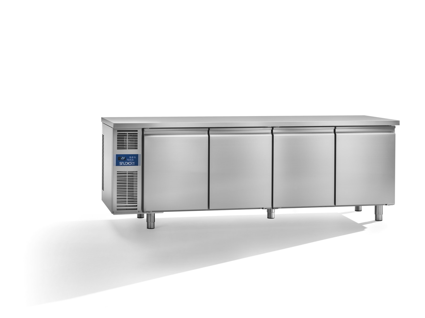 Studio54 Kühltisch 4 Türen EN 600x400 – Daiquiri Top Line (mit glatter Arbeitsplatte für externes Aggregat)