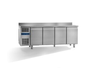 Studio54 Daiquiri Top Line GN1/1 H660 Kühltisch 4 Türen mit Aggregat – Arbeitsplatte mit Aufkantung