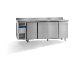 Studio54 Daiquiri Top Line GN1/1 H760 Kühltisch 4 Türen mit Aggregat – Arbeitsplatte mit Aufkantung