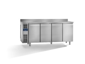 Studio54 Daiquiri Top Line GN1/1 H760 Kühltisch 4 Türen externes Aggregat – Arbeitsplatte mit Aufkantung