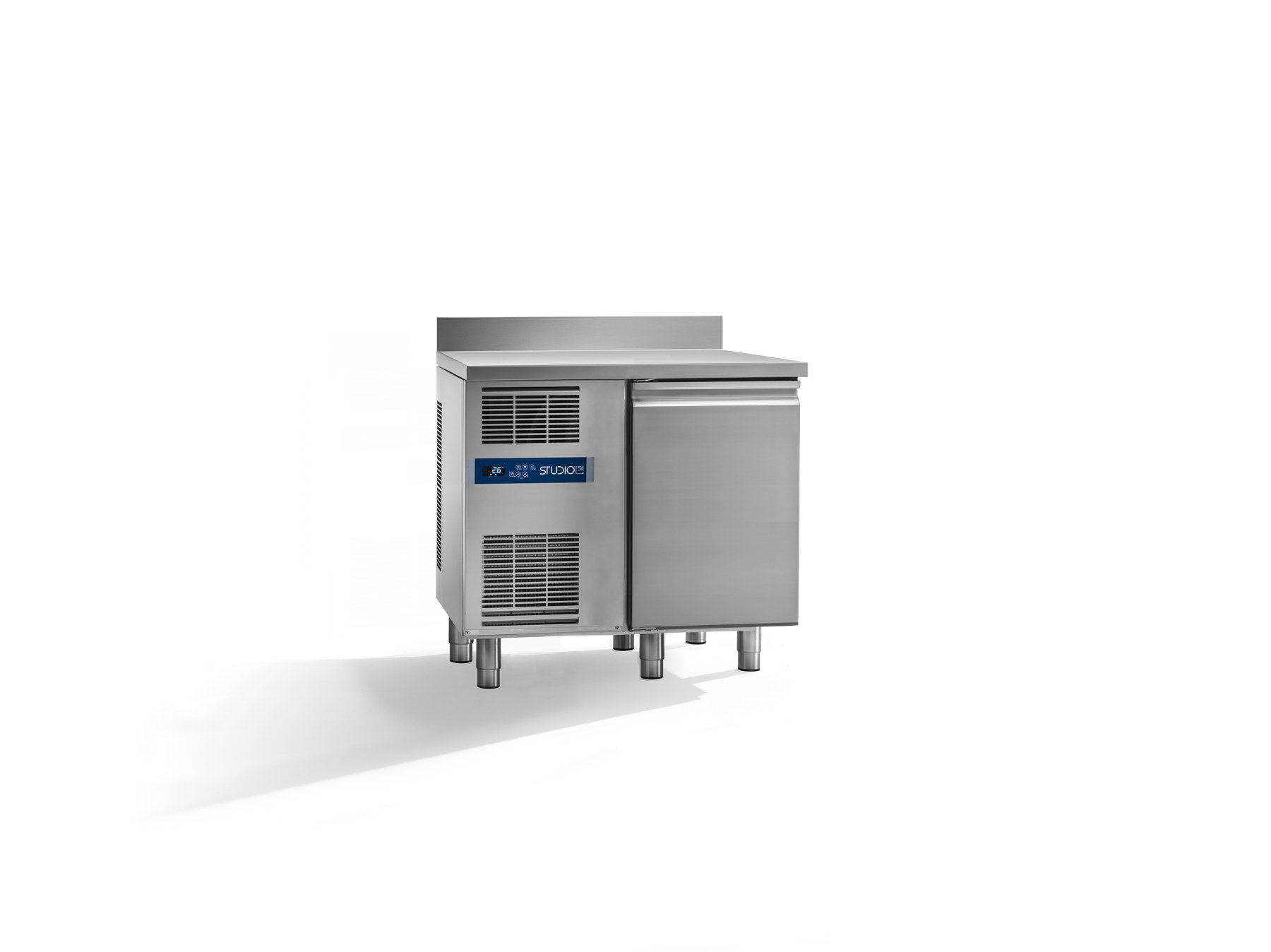 Studio54 Daiquiri Top Line EN 600x400 H760 Kühltisch 1 Tür mit Aggregat – Arbeitsplatte mit Aufkantung