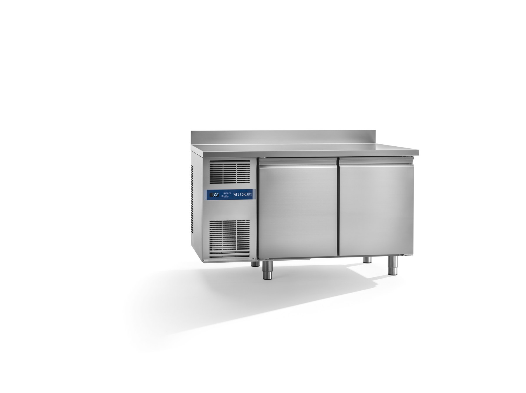 Studio54 Daiquiri Top Line EN 600x400 H760 Kühltisch 2 Türen mit Aggregat – Arbeitsplatte mit Aufkantung