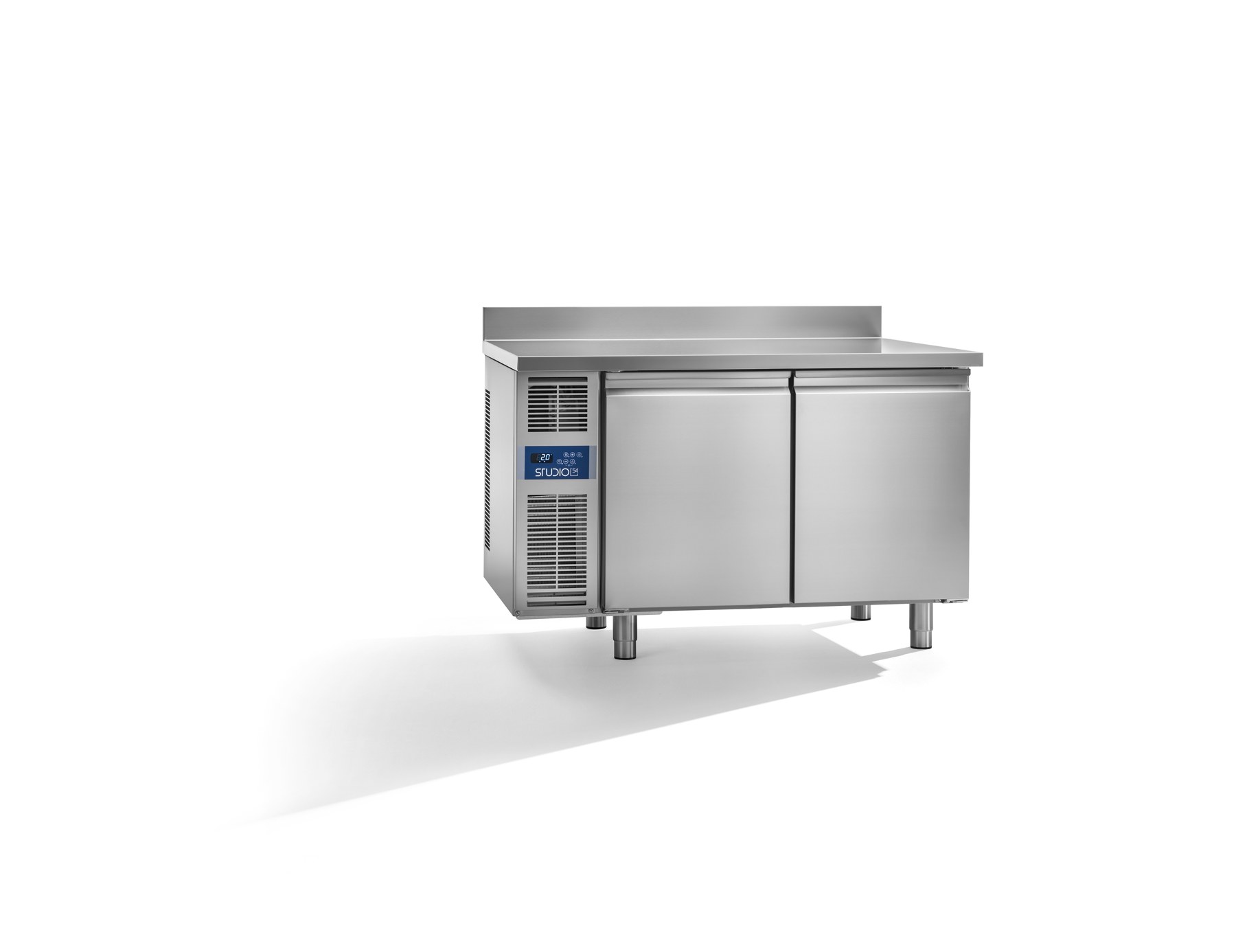 Studio54 Daiquiri Top Line EN 600x400 H760 Kühltisch 2 Türen externes Aggregat – Arbeitsplatte mit Aufkantung
