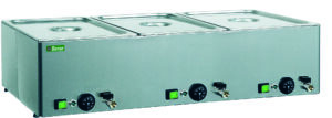 Pro Bain-Marie-Speisenwärmer – GN1/1, 3-fach – 150h mm