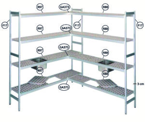Pro Regalboden für modulares Gastro-Lagerregal